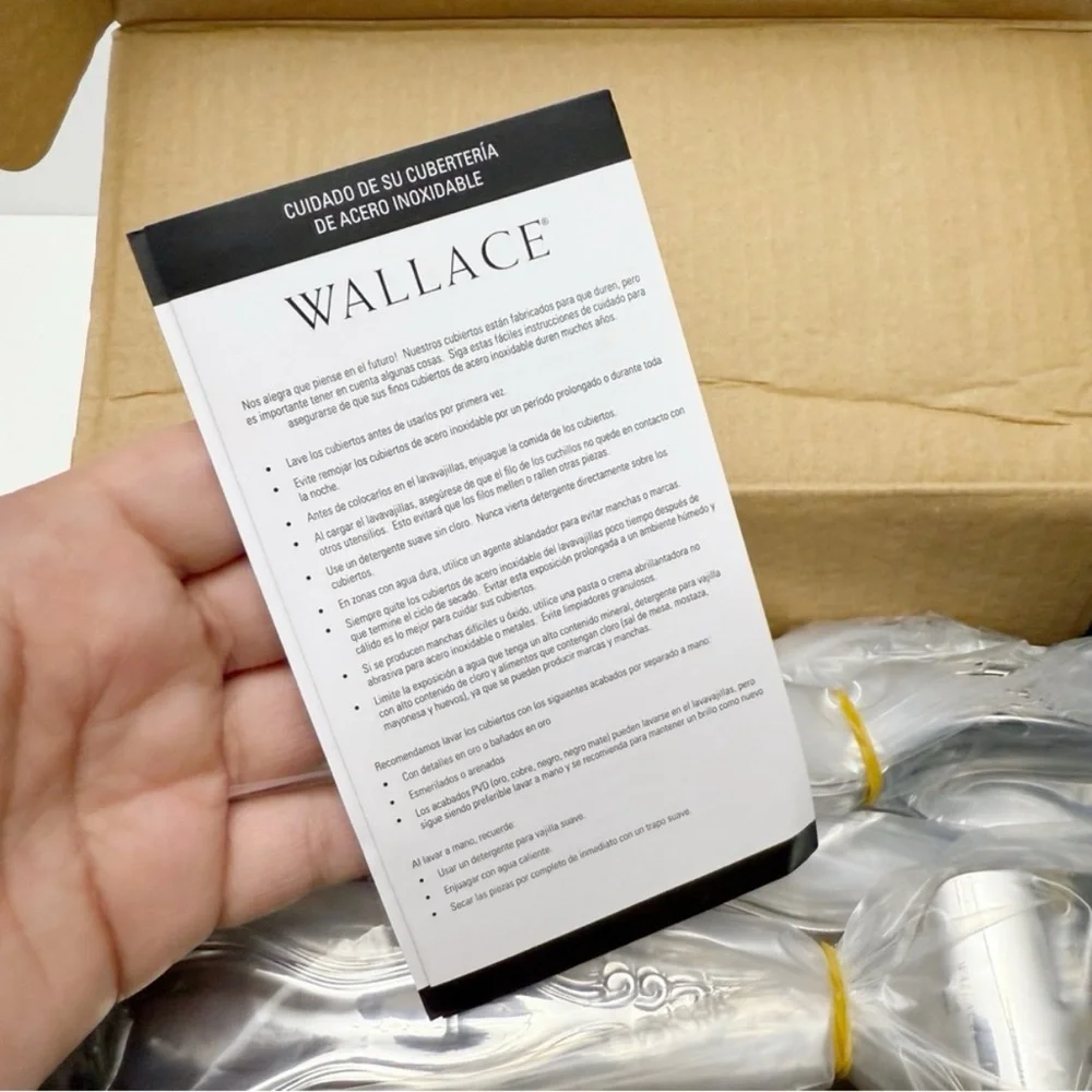 Wallace Peacock 45 Piece Service for 8 Stainless Steel Flatware Set NEW IN BOX